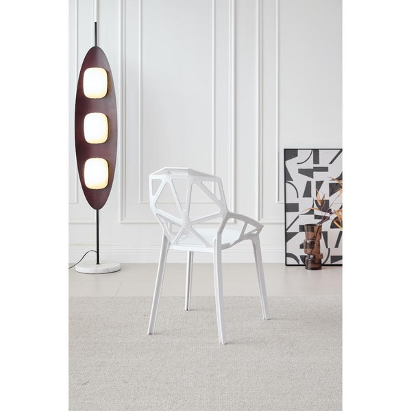 Silla Roxy, Color Blanco, Con espaldar y diseño Moderno