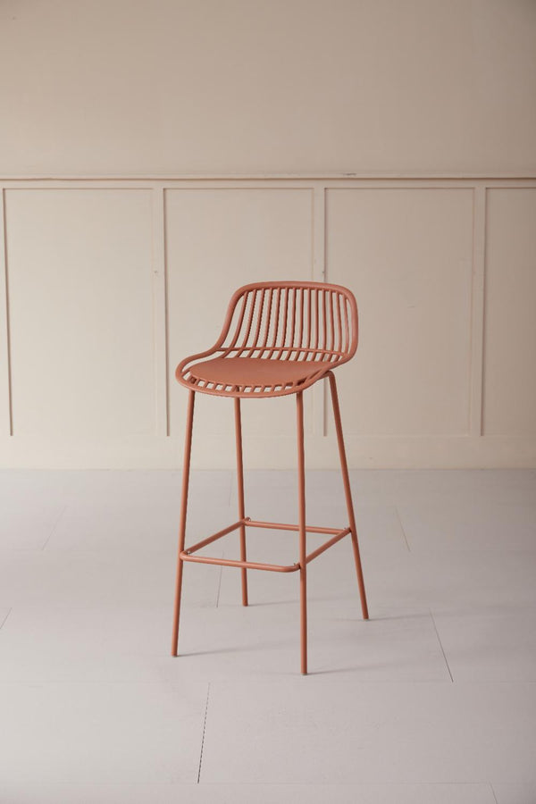 Butaco para Barra Tulum, Color Terracota, Diseño Moderno