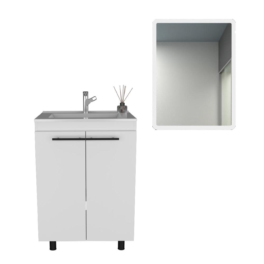 Combo para Baño, Samil, incluye Mueble Lavamanos y Espejo - VIRTUAL MUEBLES