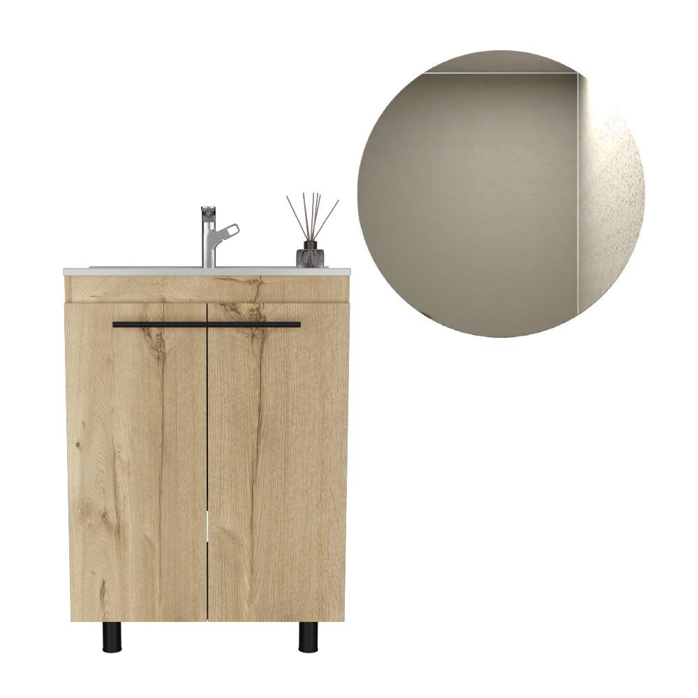 Combo para Baño, Cavil, Mueble Lavamanos y Espejo - VIRTUAL MUEBLES