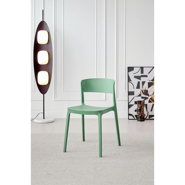 Silla Monaco, Color Verde Oliva, Con espaldar y diseño Moderno
