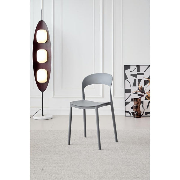 Silla Patrick, Color Gris Oscuro, Con espaldar y diseño Moderno