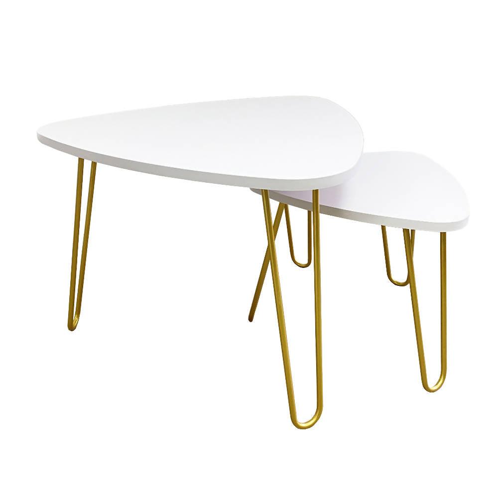 Set De Mesas Nao Shine DKO Blanco - VIRTUAL MUEBLES