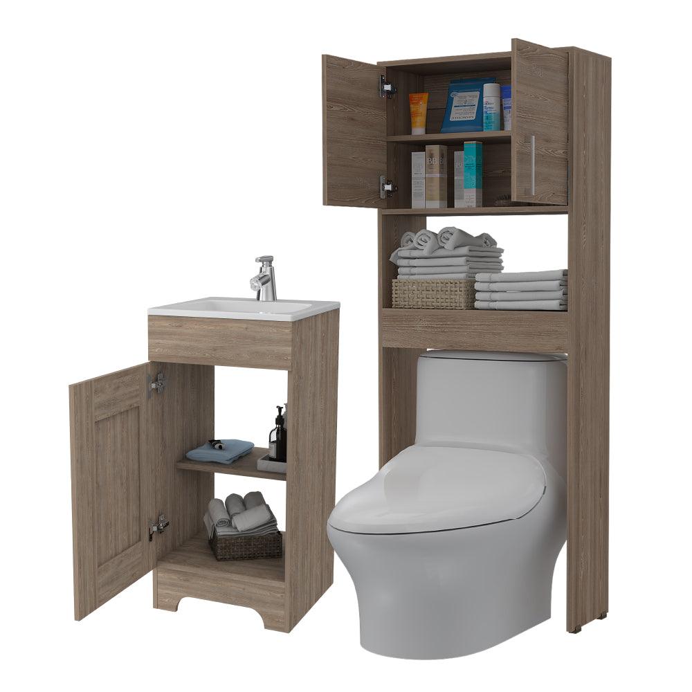 Combo para Baño, Apolis, Incluye Mueble Lavamanos y Gabinete de Baño - VIRTUAL MUEBLES