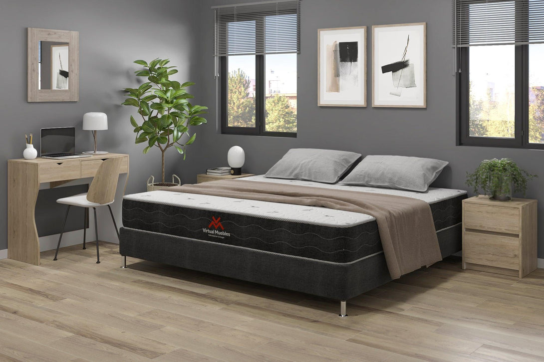 Combo para Habitación Wally, incluye Base Cama Presidencial y Colchón.