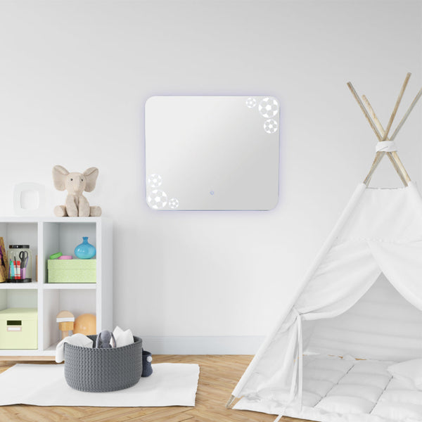 Espejo Rectangular Tory, con bordes redondeados LED + Touch