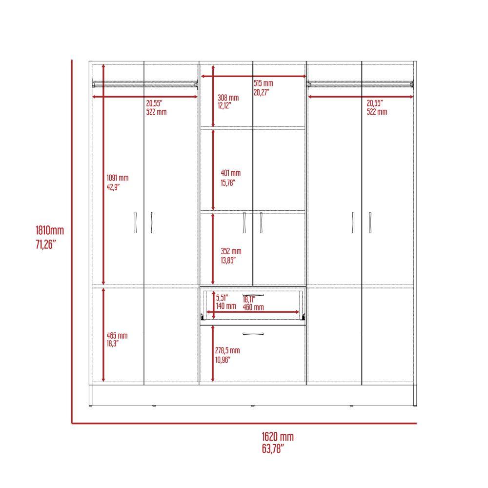 Combo para Habitación Lautaro, incluye Closet y Mesa de noche.