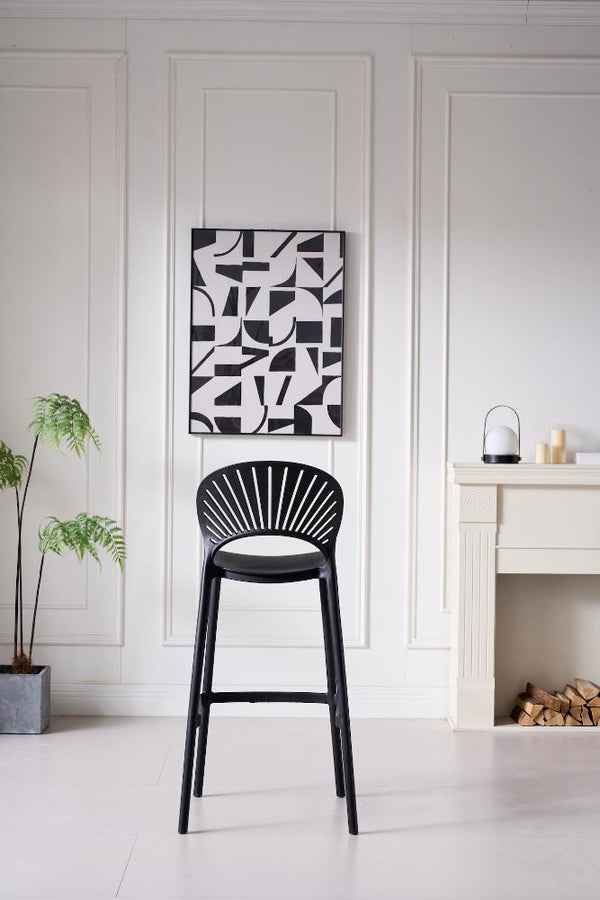 Silla para Bar Paraiso, Color Negro, Diseño Moderno