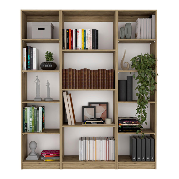 Combo de Bibliotecas Home, Macadamia Incluye Tres Bibliotecas - VIRTUAL MUEBLES