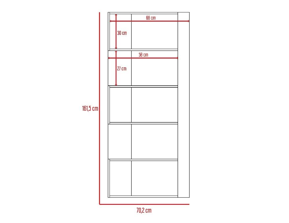 Combo Para Sala Capri, Incluye Biblioteca Cubo Y Mesa De Centro.