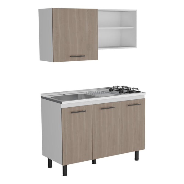 Cocina Integral Flas, Bardolino y Blanco Duqueza, Incluye Mesón Socoda Winner Izquierdo