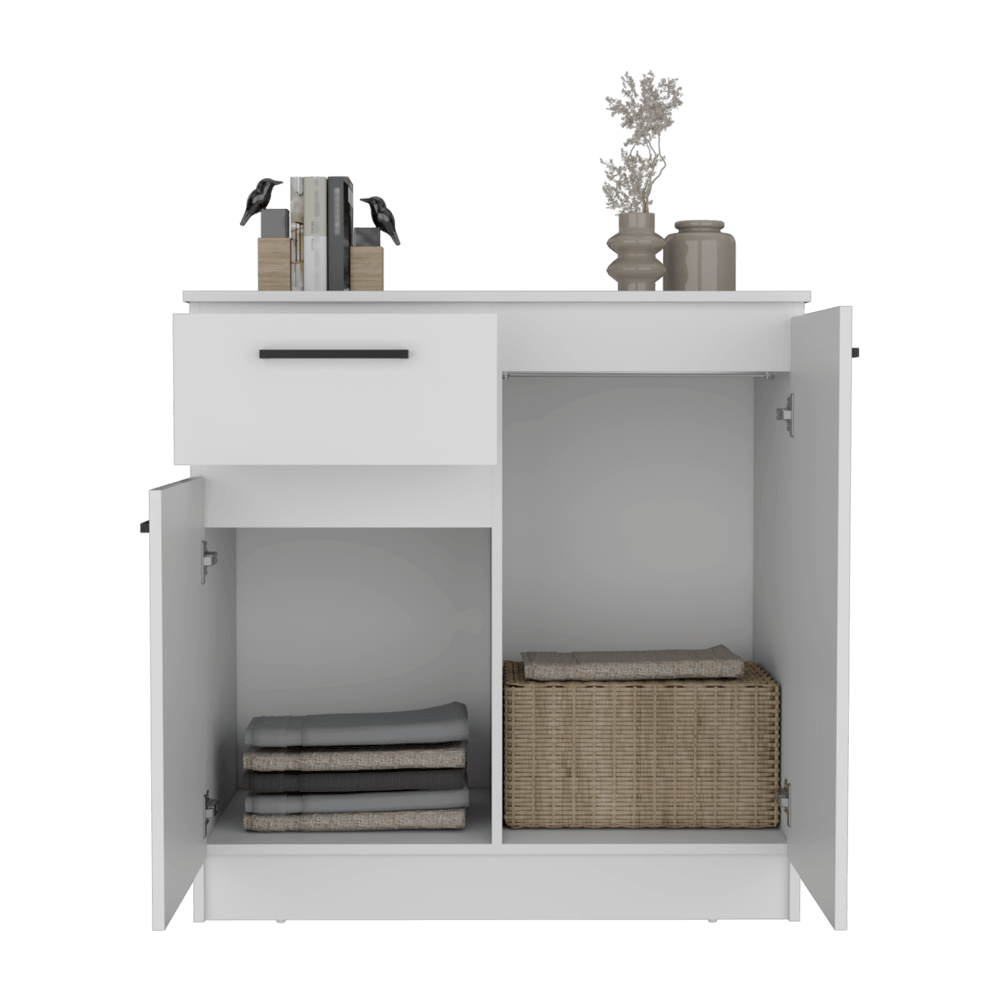 Closet Indira, Blanco Duqueza, con tres cajones multiusos deslizables ZF - VIRTUAL MUEBLES