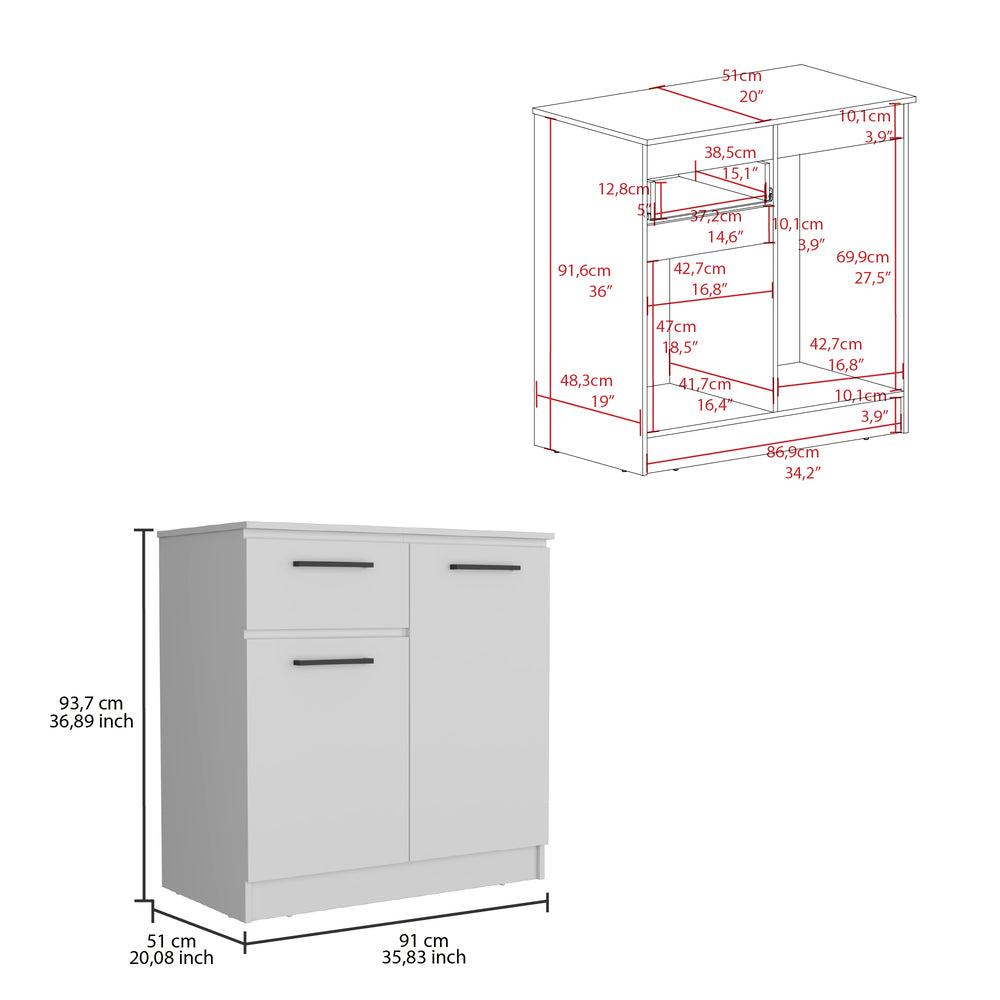 Closet Indira, Blanco Duqueza, con tres cajones multiusos deslizables ZF - VIRTUAL MUEBLES