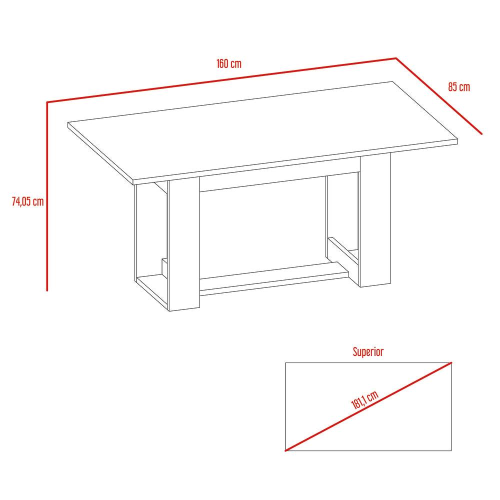 Combo Comedor Sonora, Cobre, Wengue y Café Claro, Incluye Comedor y 6 Sillas - VIRTUAL MUEBLES