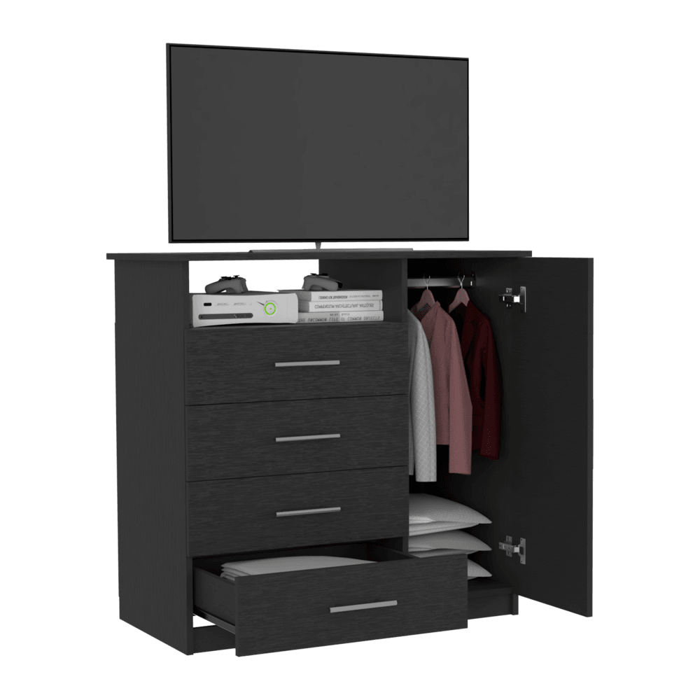 Organizador Barlovento, Wengue, con Cuatro Cajones Deslizables ZF - VIRTUAL MUEBLES