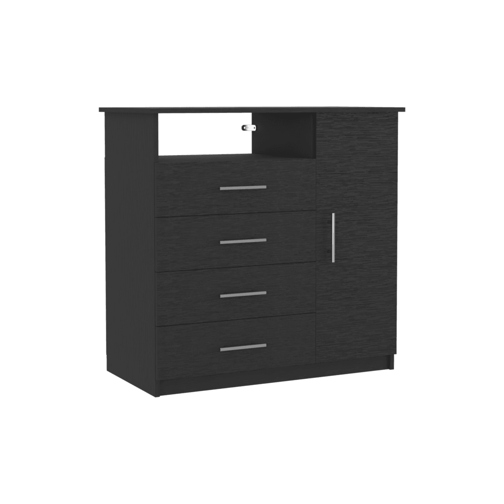 Organizador Barlovento, Wengue, con Cuatro Cajones Deslizables ZF - VIRTUAL MUEBLES