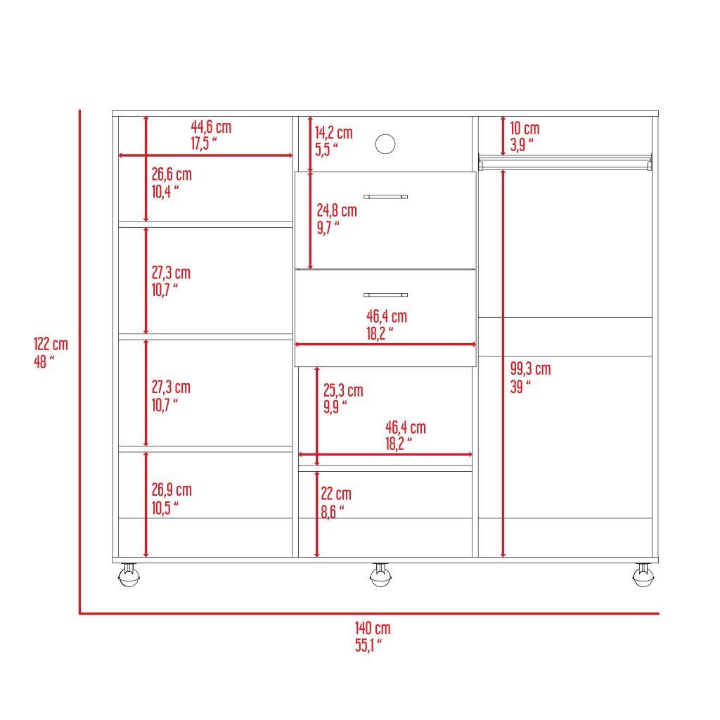 Closet Matrix color Wengue para Habitación.