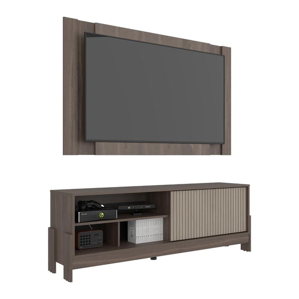 Mesa Para Tv Odell, Milan y Roble Natural, Para Televisor desde 50" a 65"