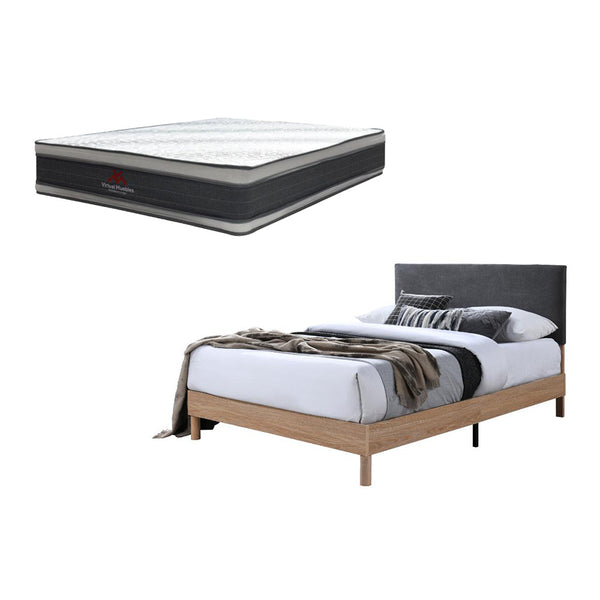 Combo Para Habitación Aloe, Incluye Cama Doble y Colchon 140x190