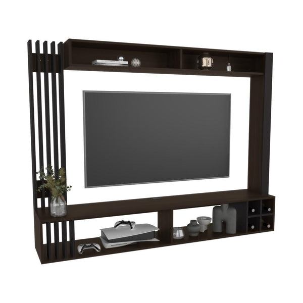 Panel de Tv Bremmen, Kronos Wengue y Kronos Nogal Europeo, tiene capacidad para tv hasta de 75" ZF