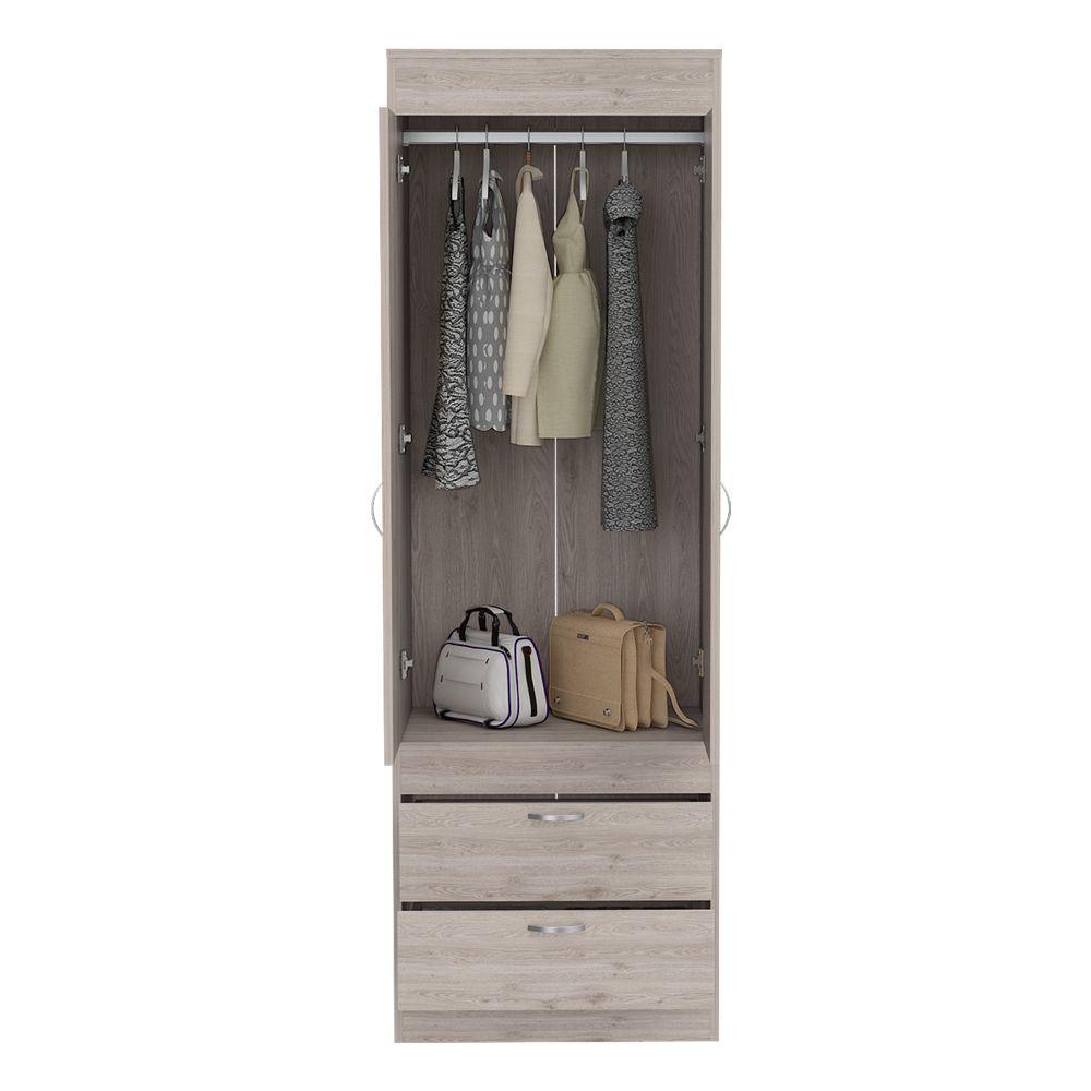 Closet Boa, Humo, Con Dos Cajones Y Amplios Espacios - VIRTUAL MUEBLES