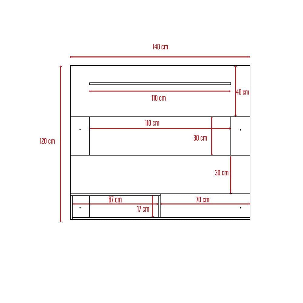 Combo Para Sala Barlac, Incluye Panel Tv Y Mesa Auxiliar.