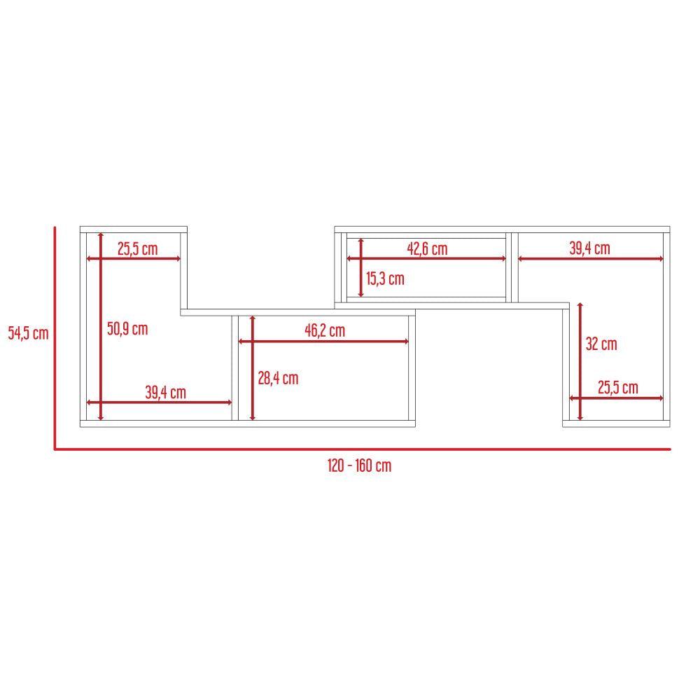 Combo Para Sala Amudomi, Incluye Mesa Para Tv Y Biblioteca Escalera.