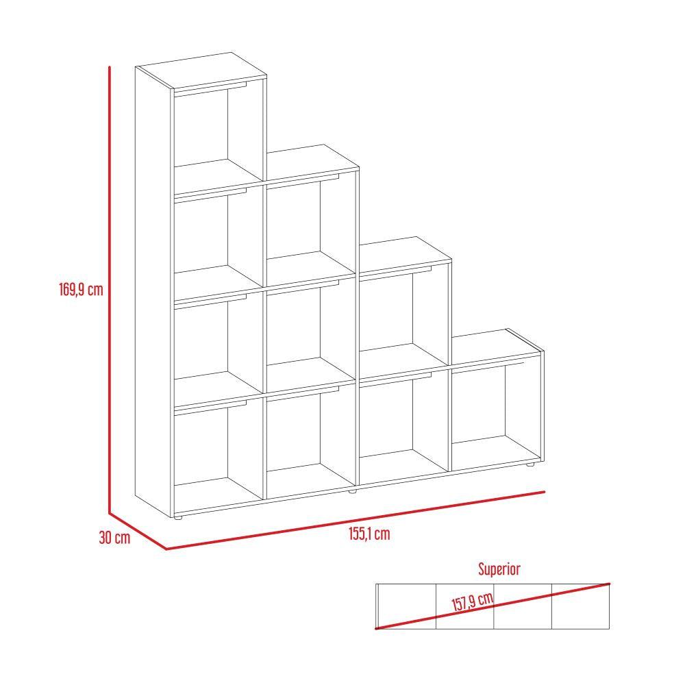 Combo Para Sala Amudomi, Incluye Mesa Para Tv Y Biblioteca Escalera.