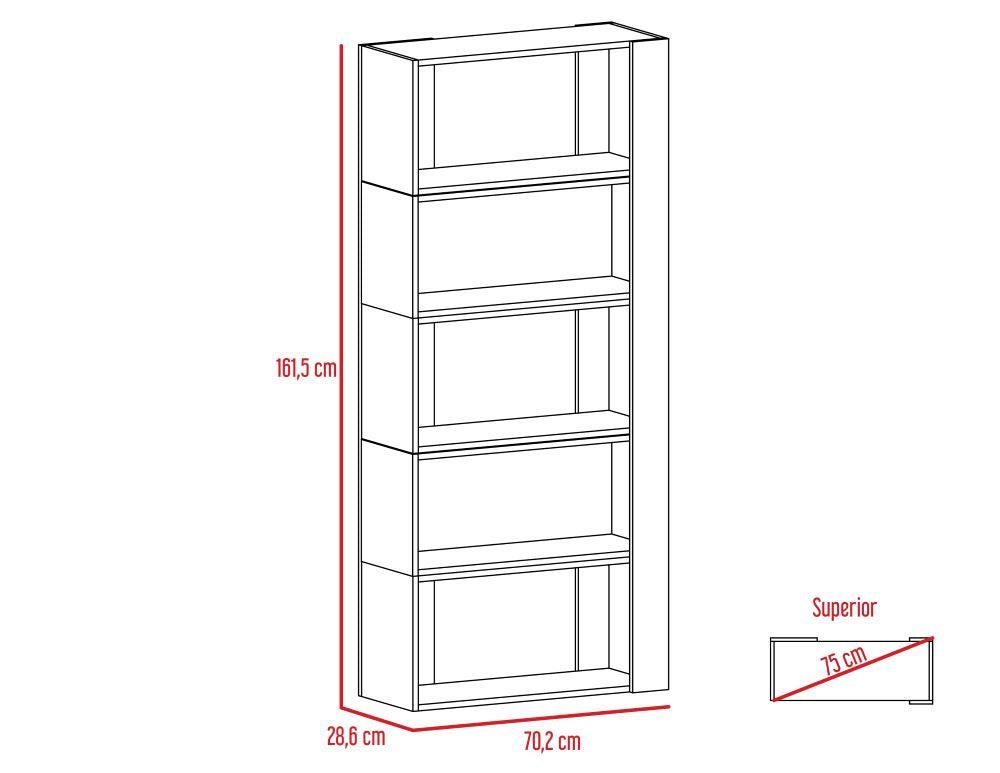 Combo Para Sala Taliz, Incluye Mesa Para Tv Biblioteca Cubo Mesa Auxiliar Y Mesa De Centro.