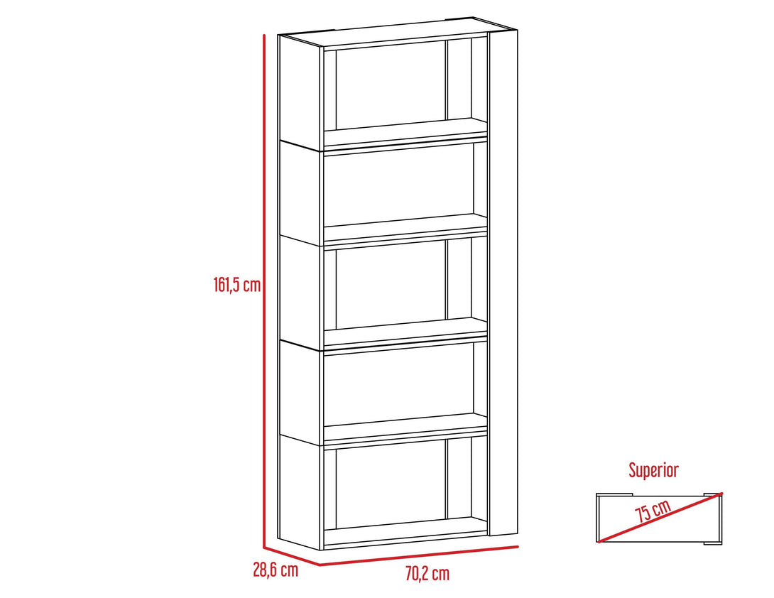 Combo Para Sala Brigdon, Incluye Mesa Para Tv Y Biblioteca Cubo.