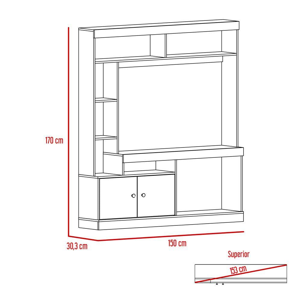 Combo Para Sala Cian, Incluye Mesa Para Tv Y Mesa De Centro.