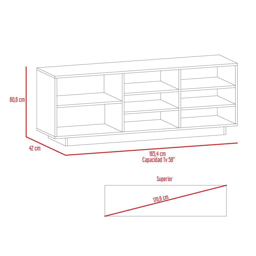 Combo Para Sala Kyra, Incluye Mesa Para Tv Vitrina Mesa Auxiliar Y Mesa De Centro.