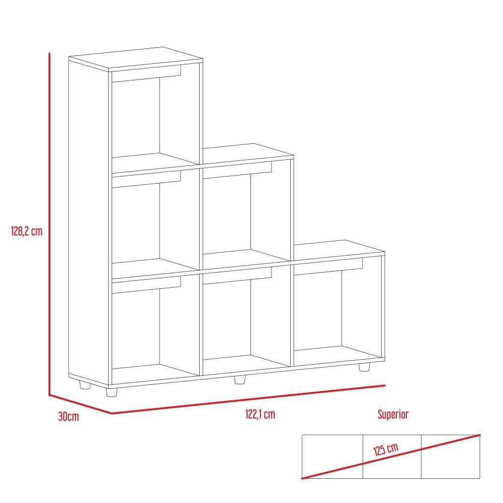 Combo Para Sala Montecarlo, Incluye Mesa Para Tv Y Biblioteca Escalera.