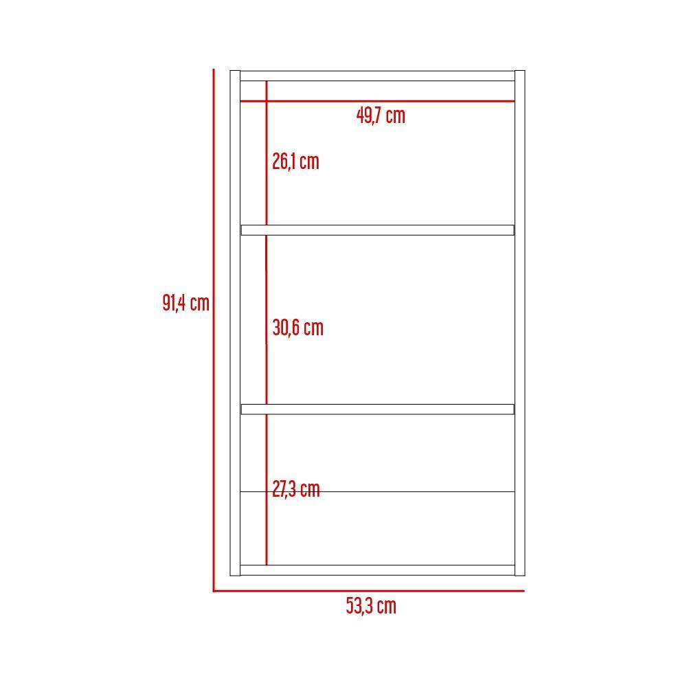 Complemento Gabinete Superior Dibala, Blanco Perla, cuenta con 3 entrepaños - VIRTUAL MUEBLES