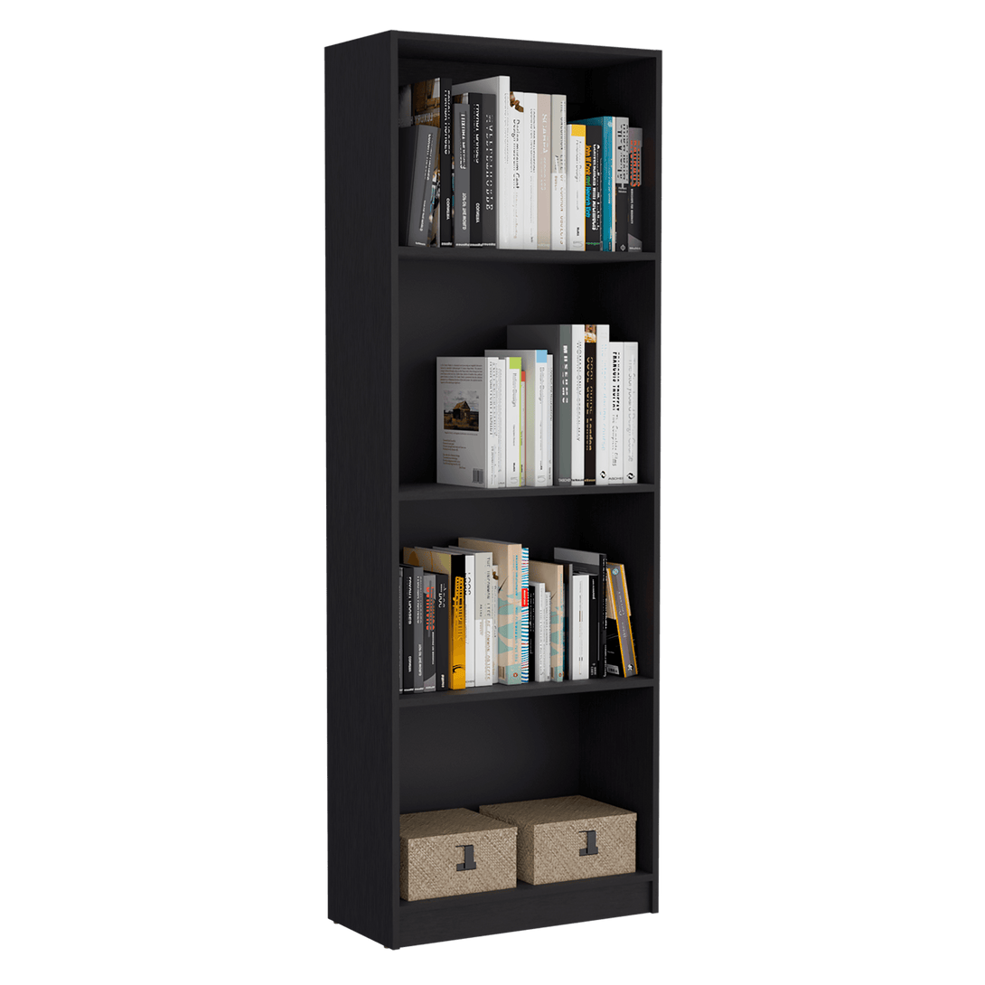 Biblioteca Home, Wengue, con Cuatro Entrepaños - VIRTUAL MUEBLES