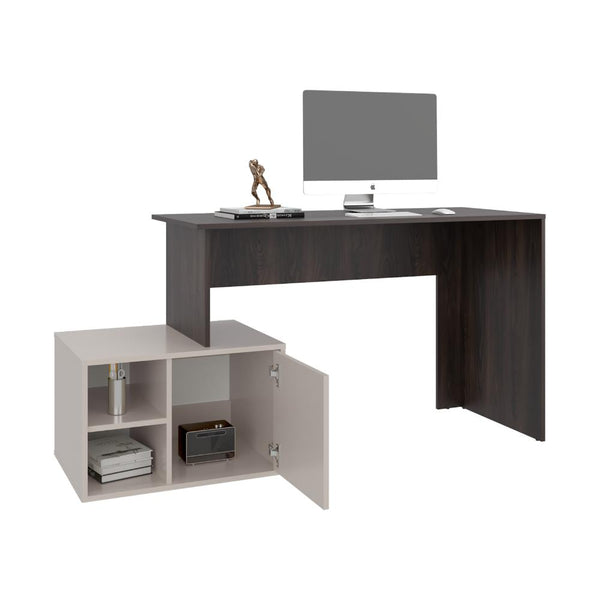 Escritorio Renens, Nogal y Capri, con Entrepaños y Cajon