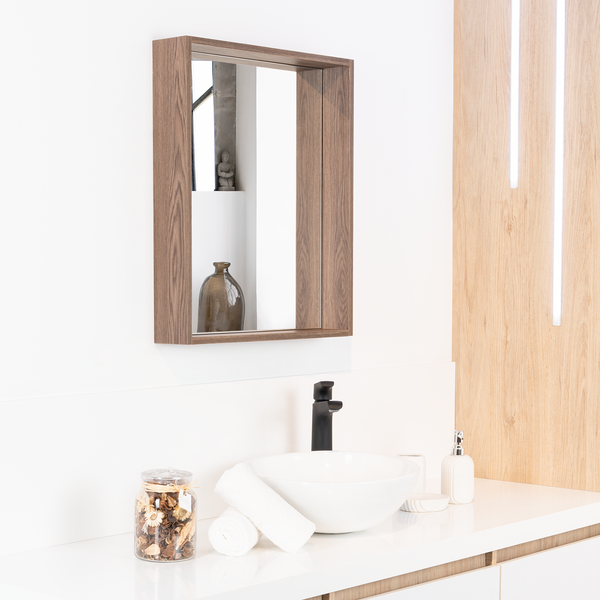 Espejo Parma, Caramelo, marco en Madera