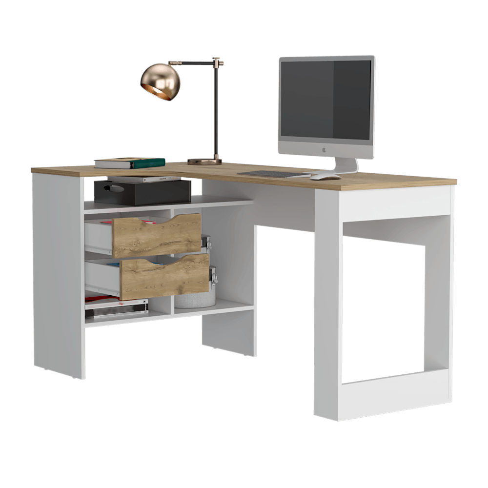 Combo para Sala, Noah, Incluye Biblioteca, Escritorio y Mesa para TV - VIRTUAL MUEBLES