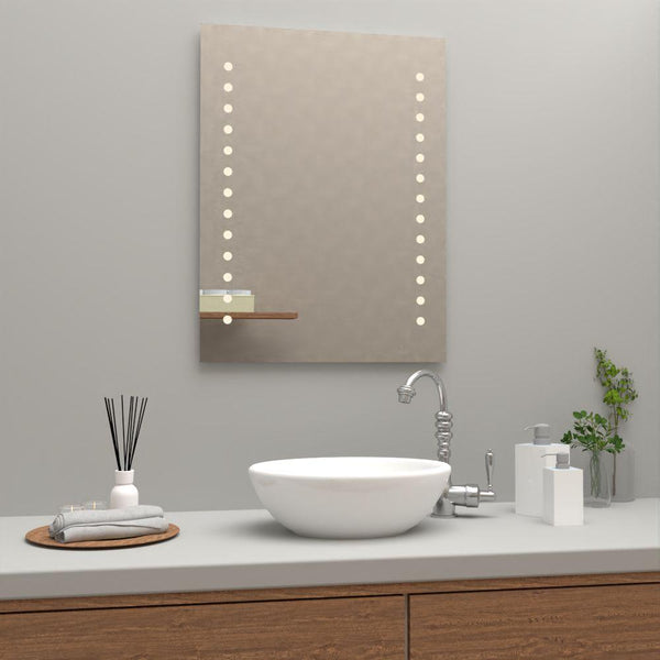 Espejo Bra, En forma rectangular y diseño en sandblasting - VIRTUAL MUEBLES