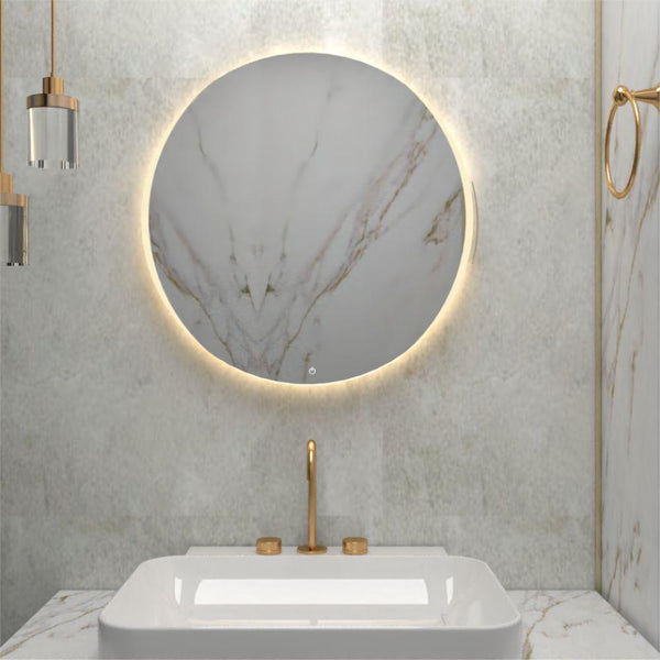 Espejo Dakota led+touch, Redondo sencillo - VIRTUAL MUEBLES
