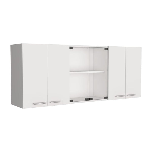 Gabinete Superior Vega, Blanco Duqueza, con amplio espacios espacios para guardar utensilios de cocina