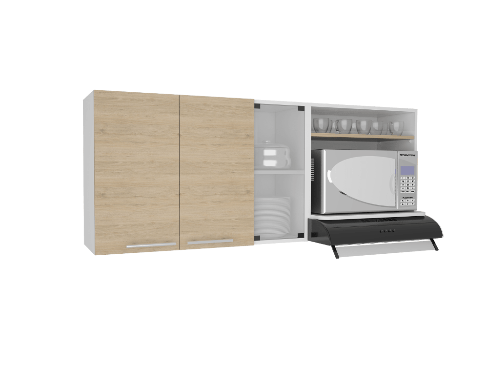 Gabinete Superior Viltex color Beige y Blanco para Cocina.