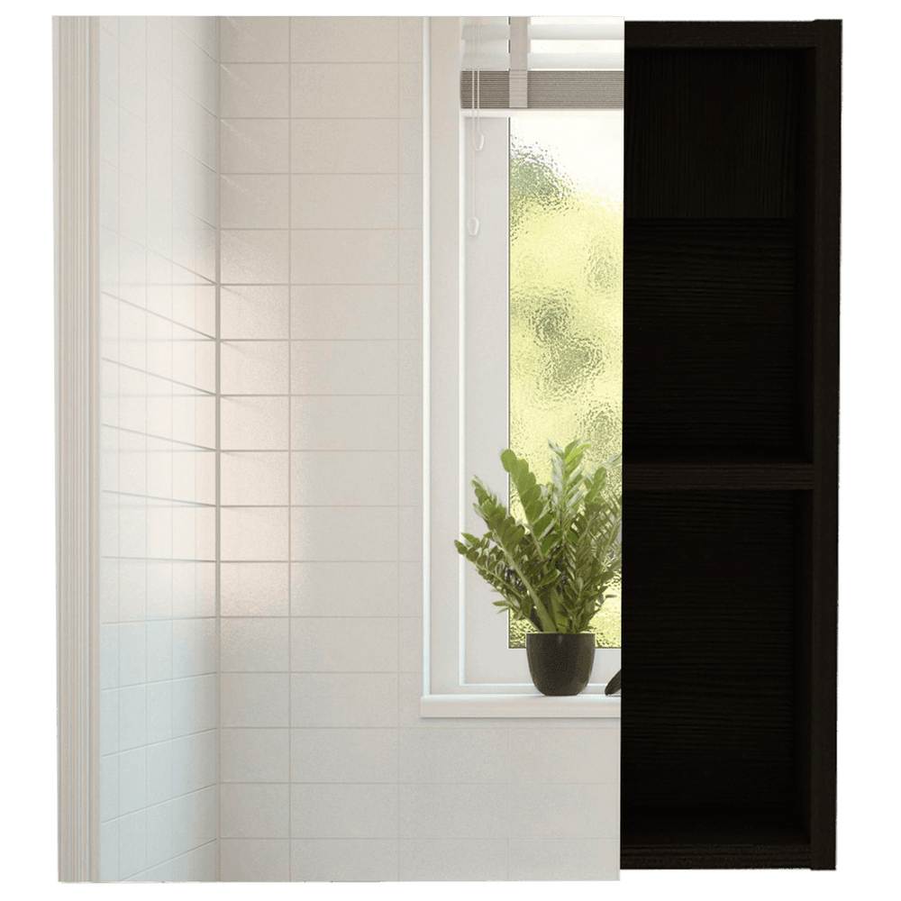 Gabinete de Baño Labell color Wengue.