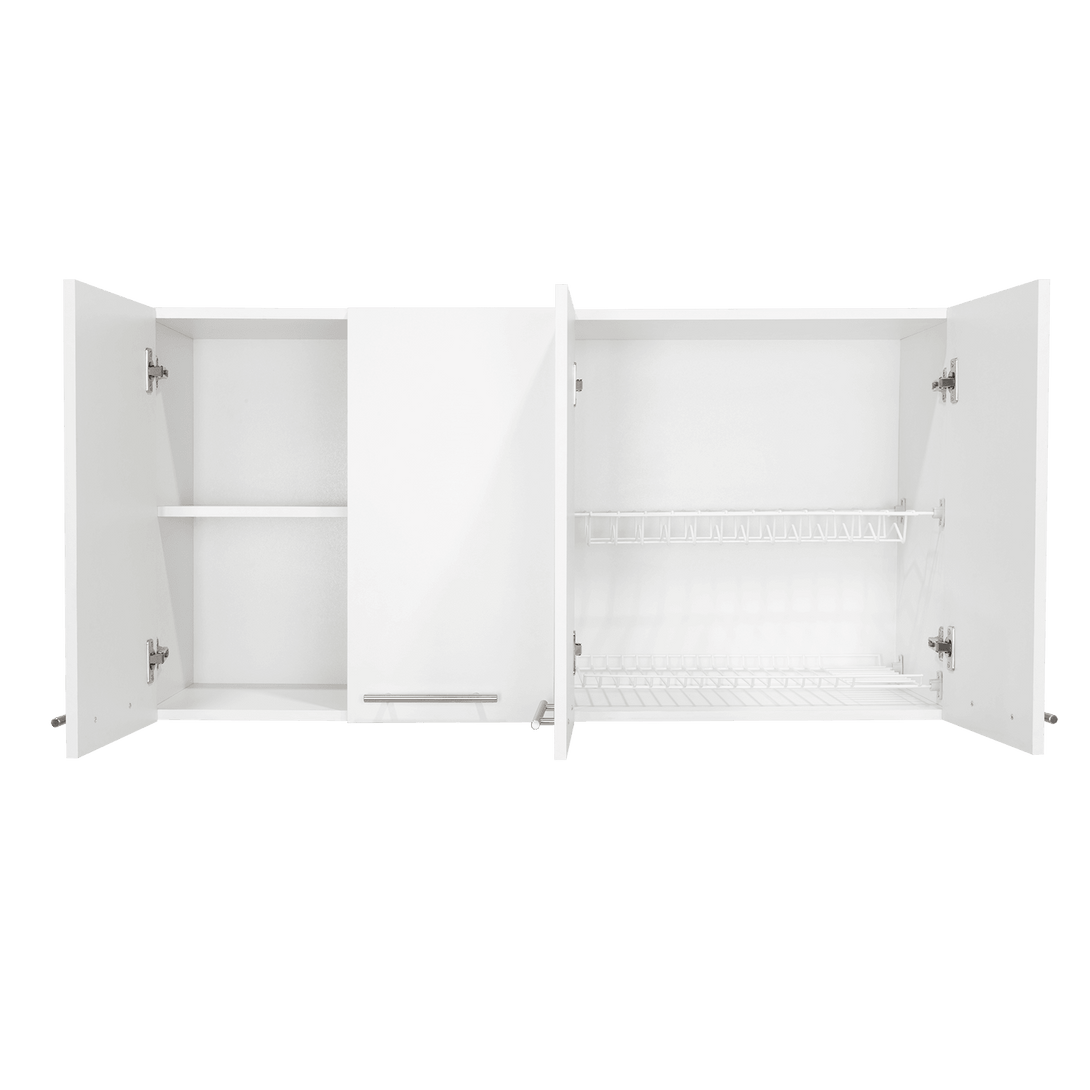 Gabinete Superior Frello, Blanco Nevado, con Cuatro Puertas Abatibles ZF - VIRTUAL MUEBLES