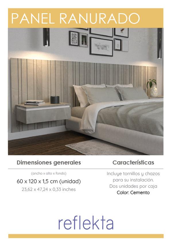 Panel Decorativo Ranurado, Agata, para decorar tus espacios X2 - VIRTUAL MUEBLES