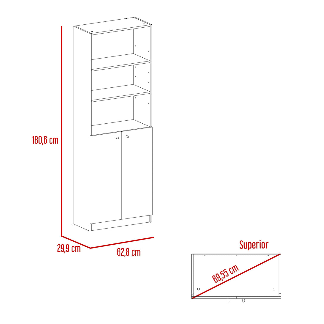 Combo de Bibliotecas Home, Wengue, Incluye Tres Bibliotecas y Tres Complementos - VIRTUAL MUEBLES