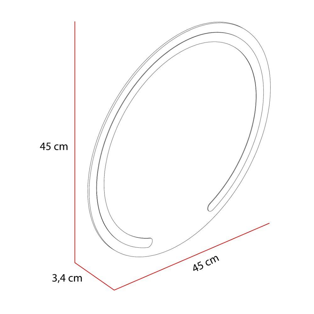 Espejo Ovalle led+touch , Circular con Diseño en Sandblasting - VIRTUAL MUEBLES