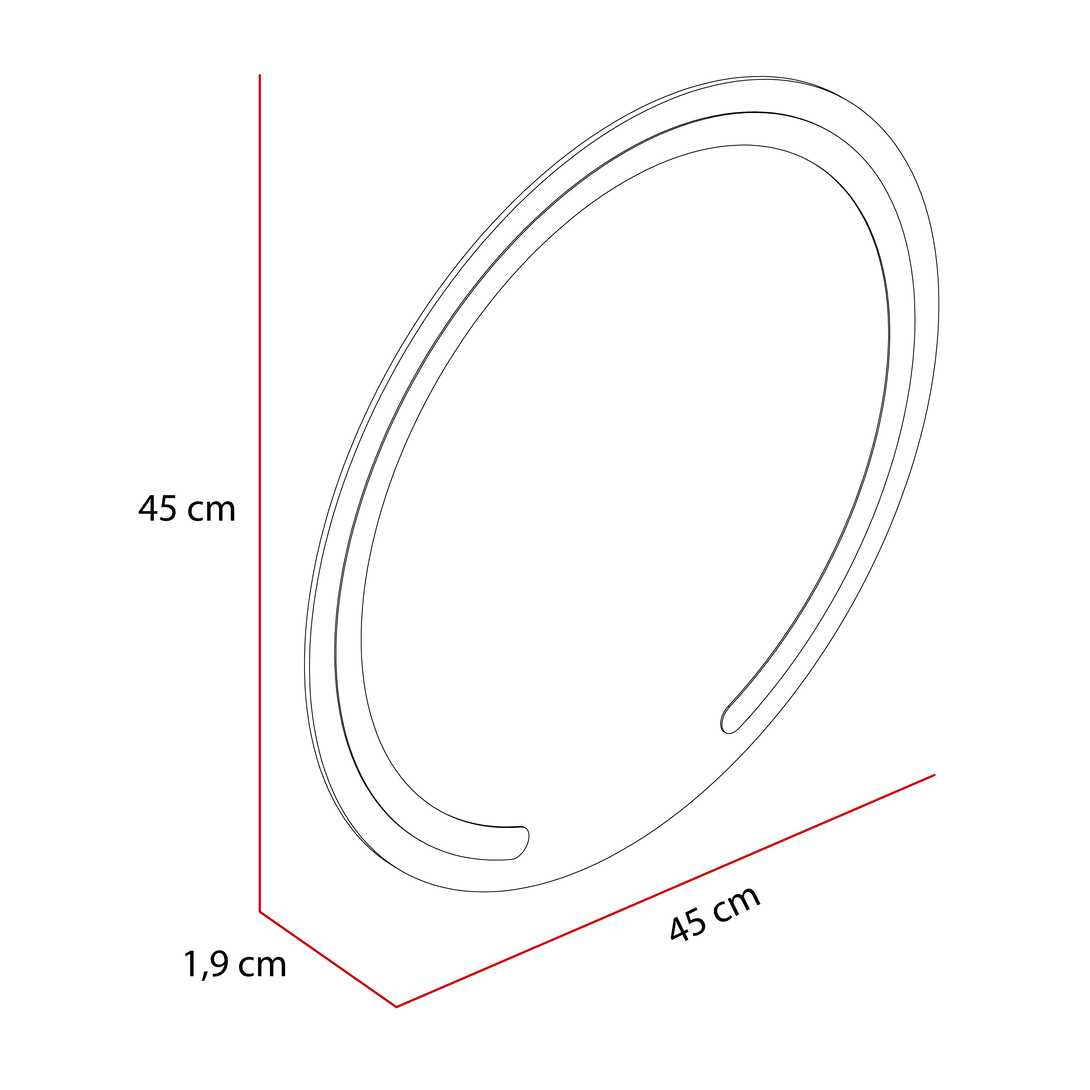 Espejo Ovalle, Circular con Diseño en Sandblasting - VIRTUAL MUEBLES