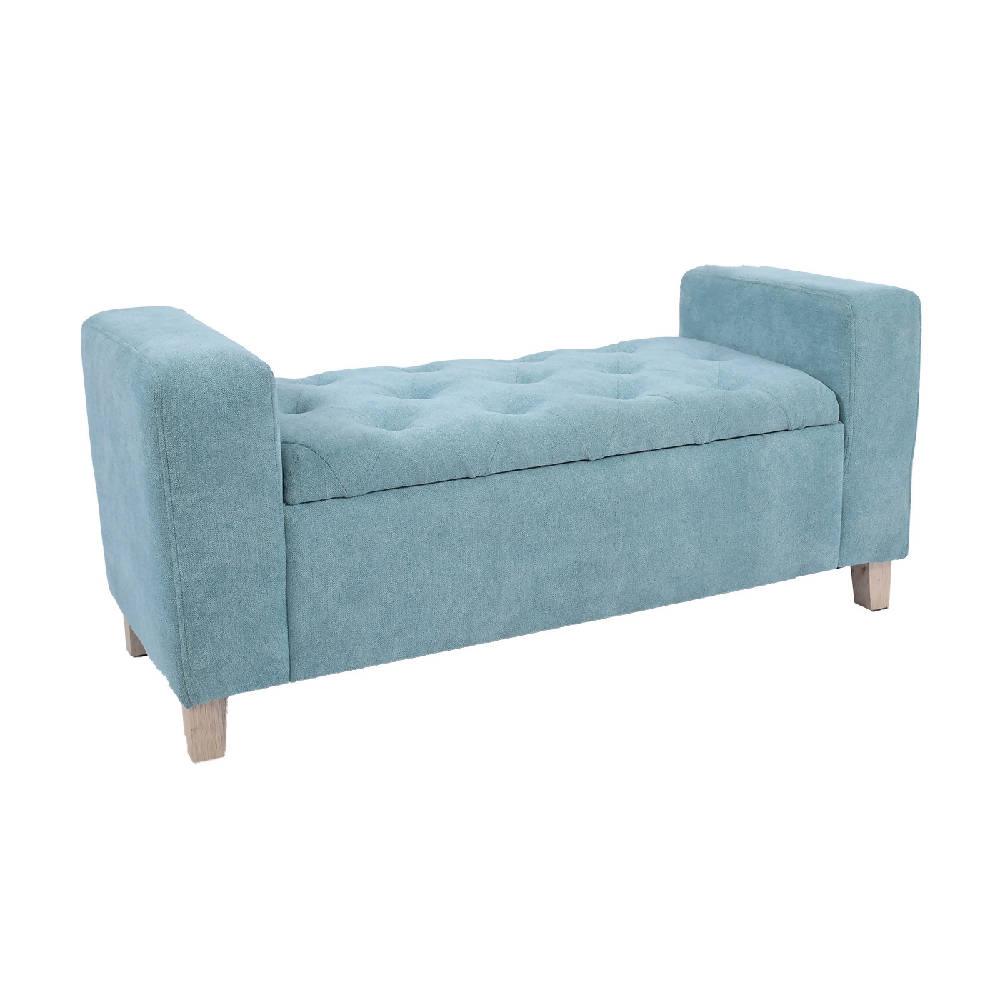 Banqueta Baul Puff Valentina DKO Verde Menta - VIRTUAL MUEBLES