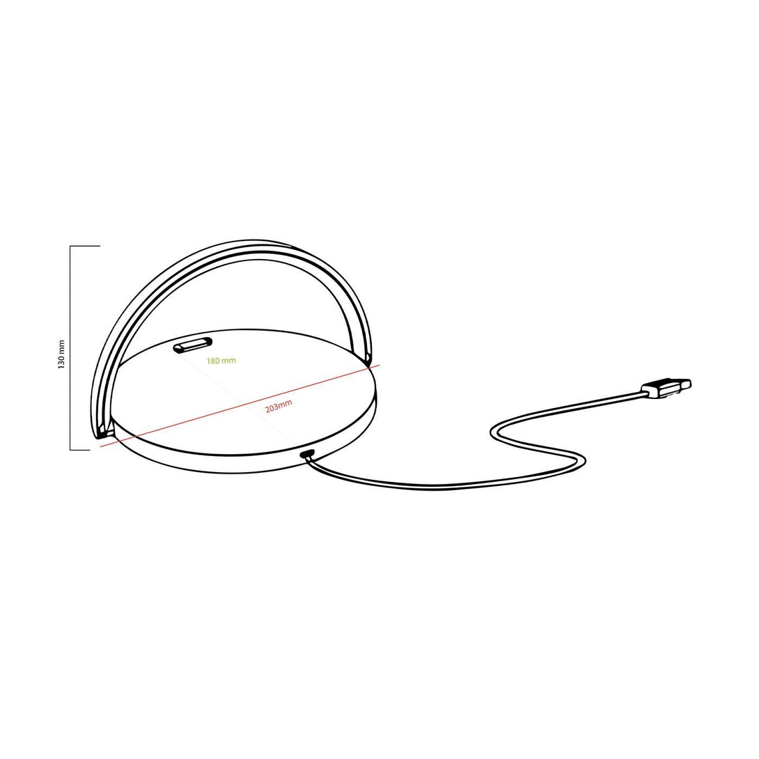 Lámpara de Mesa Led Moon, Blanco - VIRTUAL MUEBLES